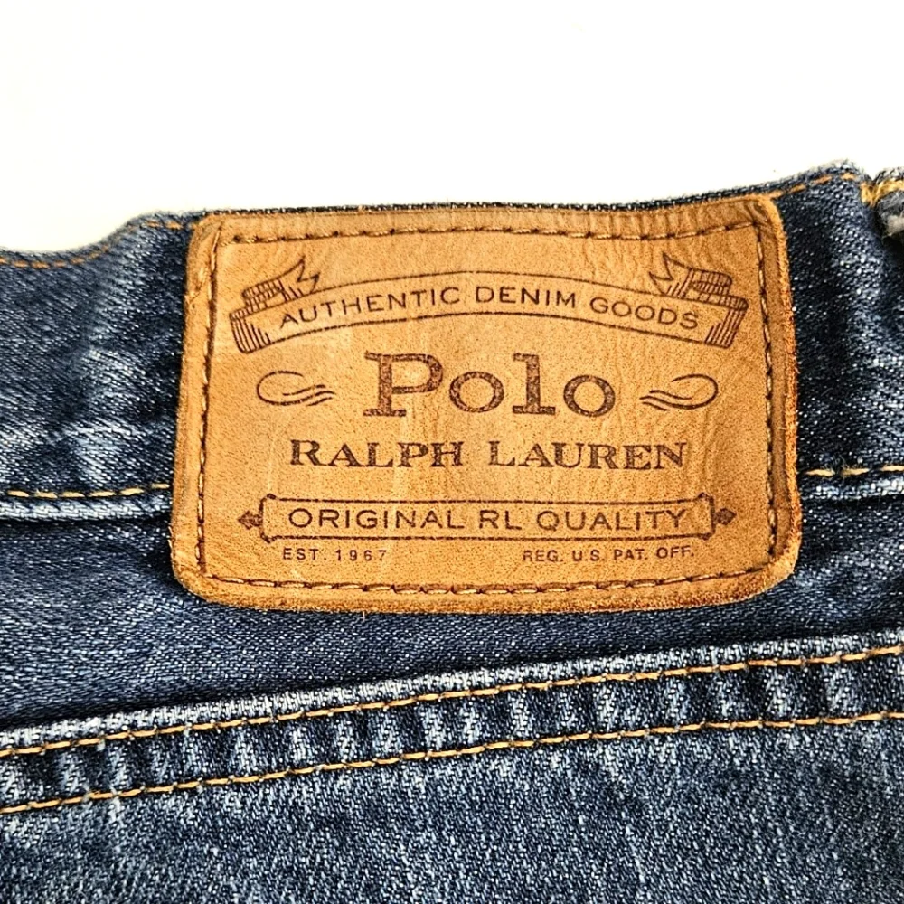 Polo Ralph Lauren Mens Hampton Straight Leg 35x32 Medium Distressed Wash